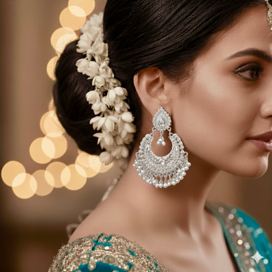 Chandbali Jhumka Drop Earrings